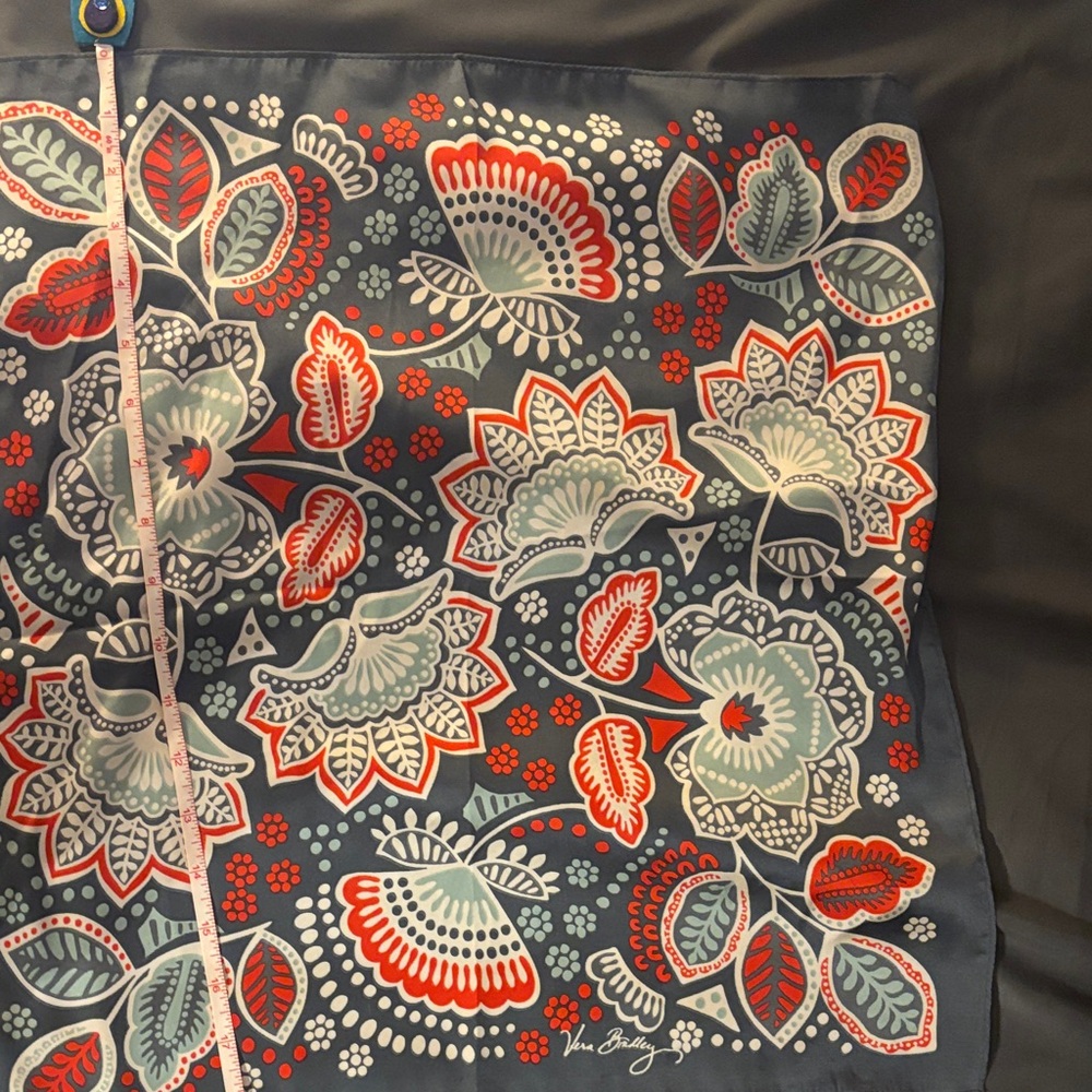 Vera Bradley Blue and Red Floral scarf